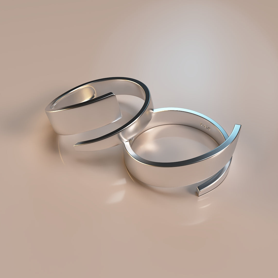 Adjustable Simple Silver Ring