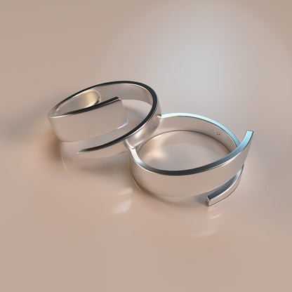 Adjustable Simple Silver Ring