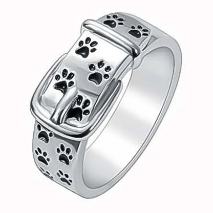 Charming Canine Collar Ring