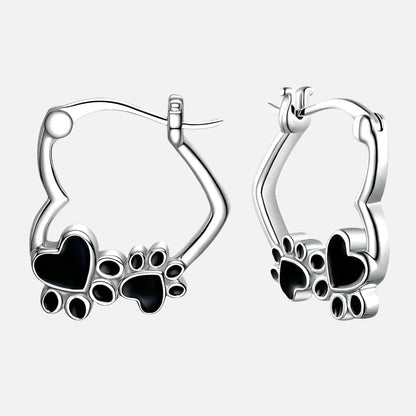Midnight Paw Huggie Earrings