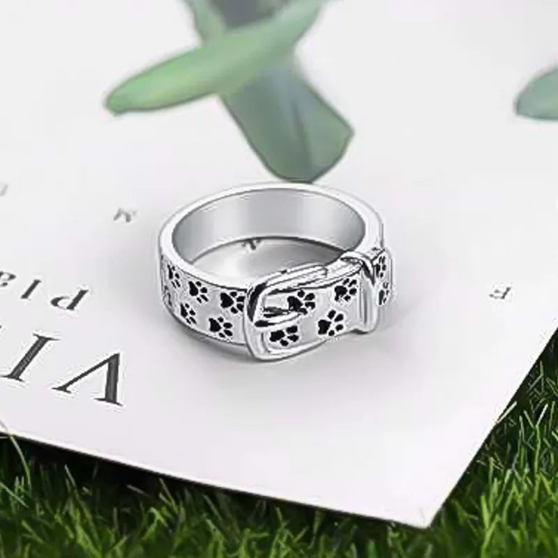 Charming Canine Collar Ring
