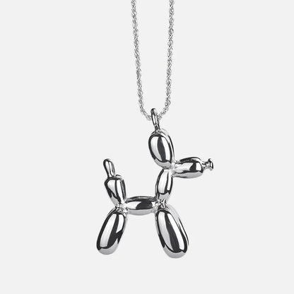 JUNO – Elegant Necklace with Charming Balloon Dog Pendant in Radiant Gold Look