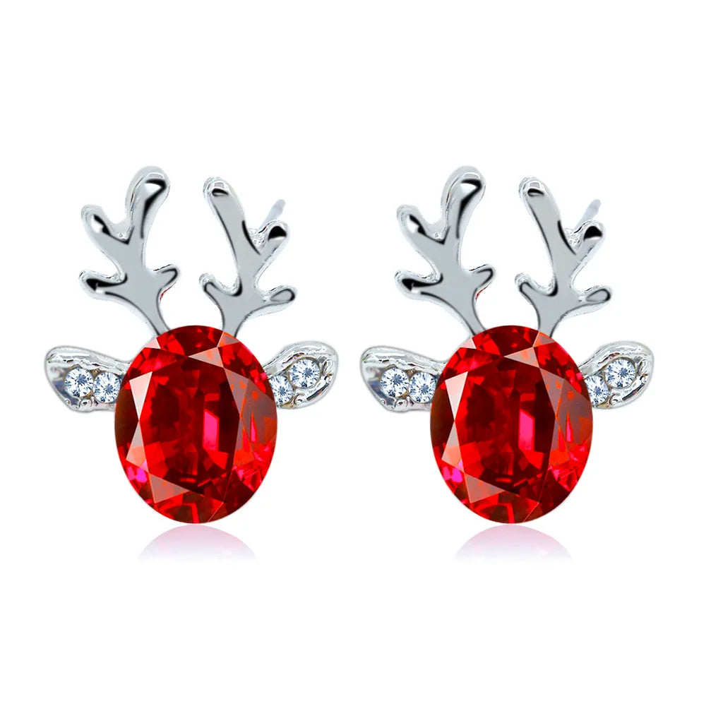 Enchanted Reindeer Crystal Studs