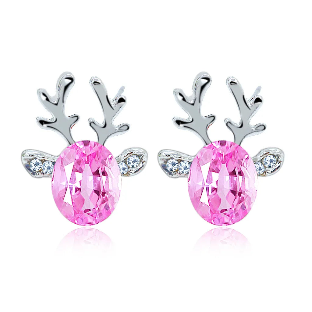 Enchanted Reindeer Crystal Studs