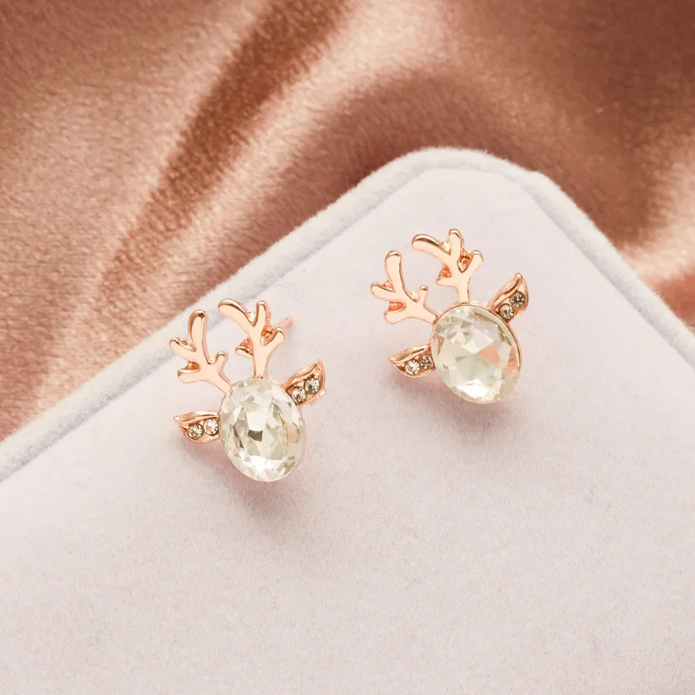 Enchanted Reindeer Crystal Studs
