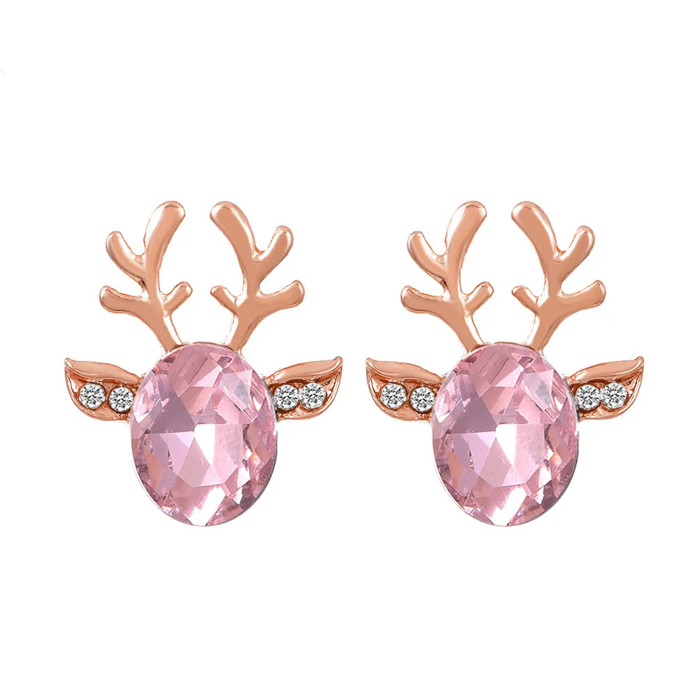 Enchanted Reindeer Crystal Studs