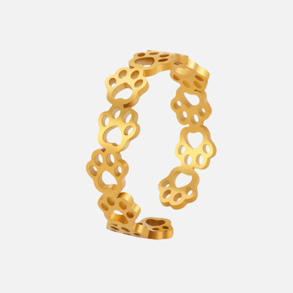Paw Print Adjustable Ring