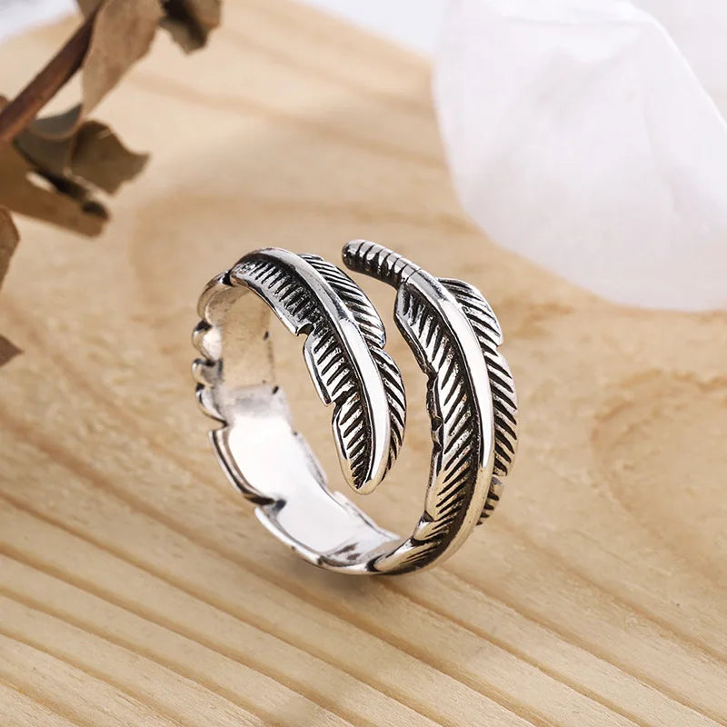 Celestial Feather Adjustable Ring