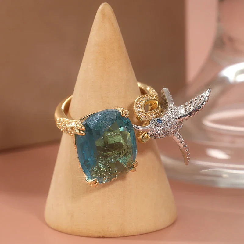 Celestial Hummingbird Ring
