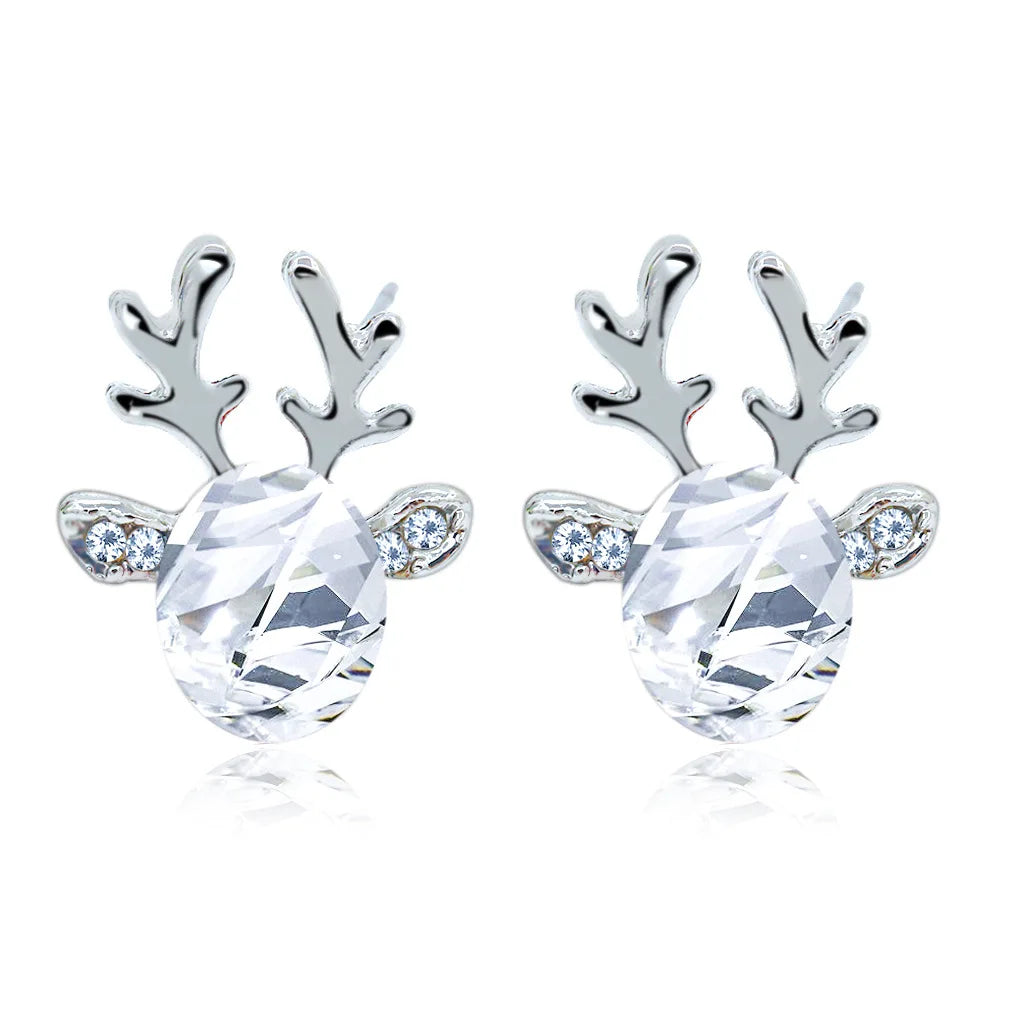 Enchanted Reindeer Crystal Studs