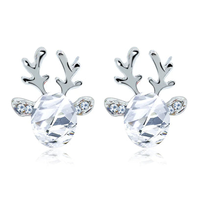 Enchanted Reindeer Crystal Studs