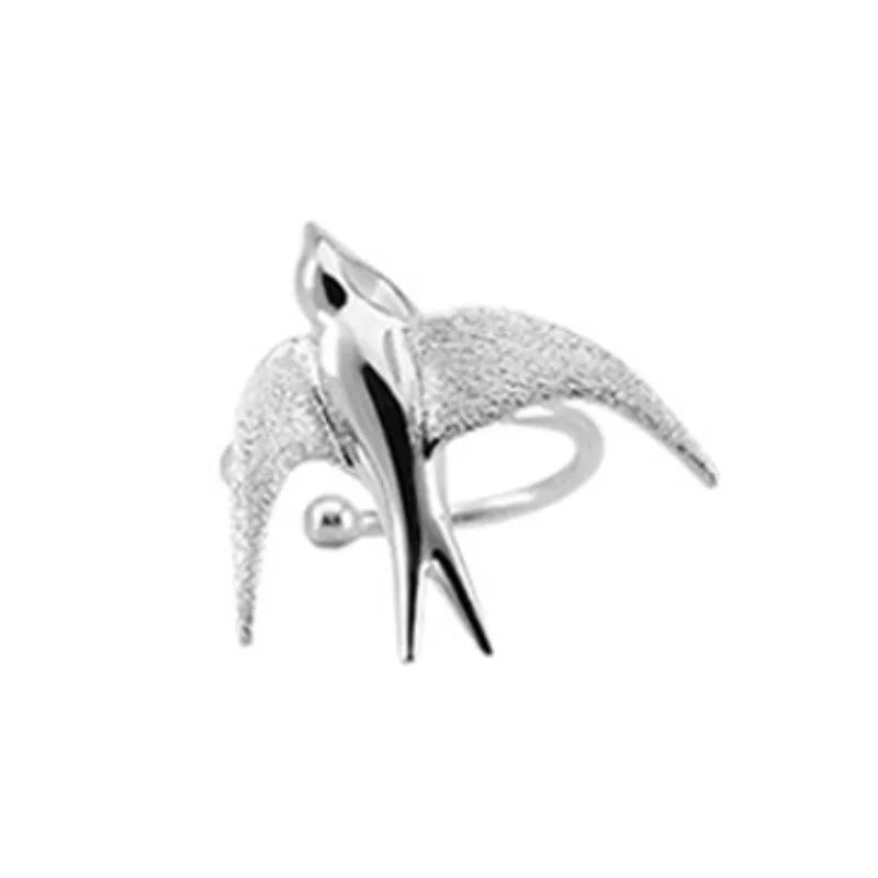 Whimsical Swallow Clip-On Earrings