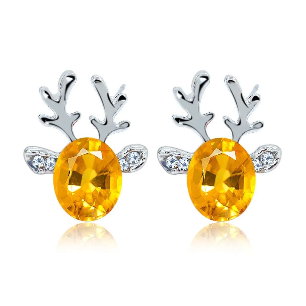Enchanted Reindeer Crystal Studs