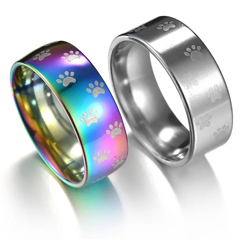 Handcrafted Rainbow with Paw Print