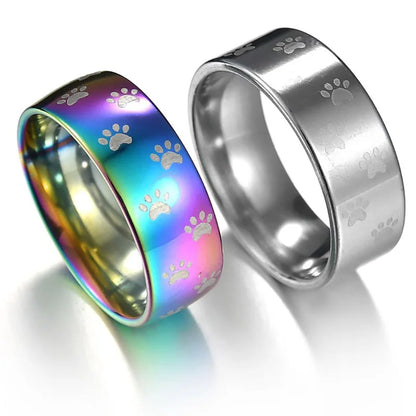 Handcrafted Rainbow with Paw Print
