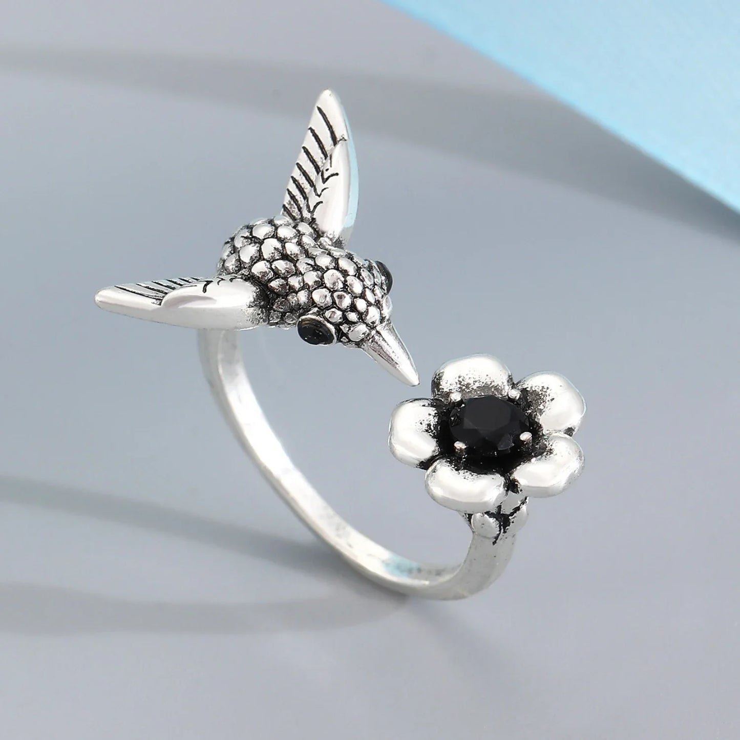 Whimsical Hummingbird Ring