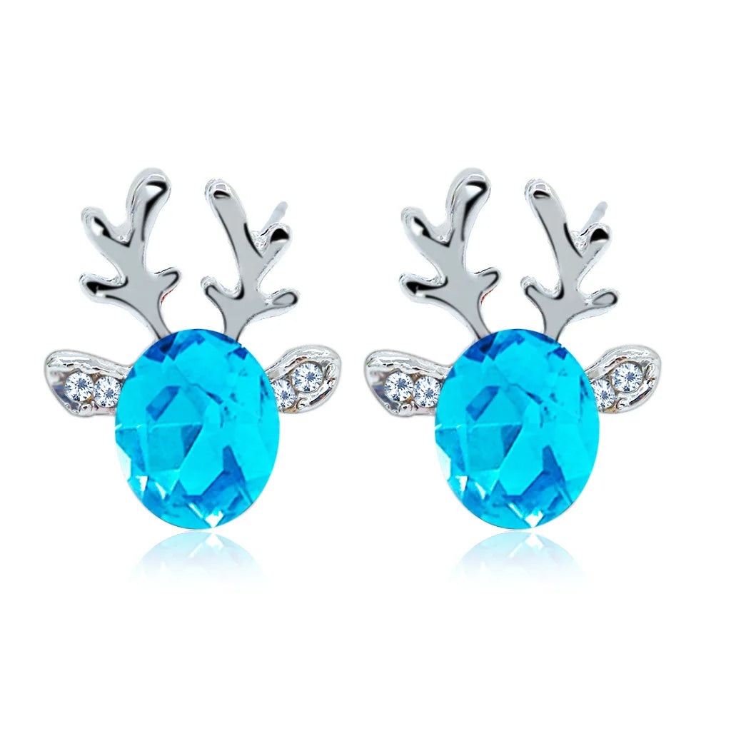 Enchanted Reindeer Crystal Studs