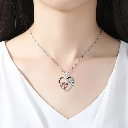 Equestrian Elegance Heart Necklace