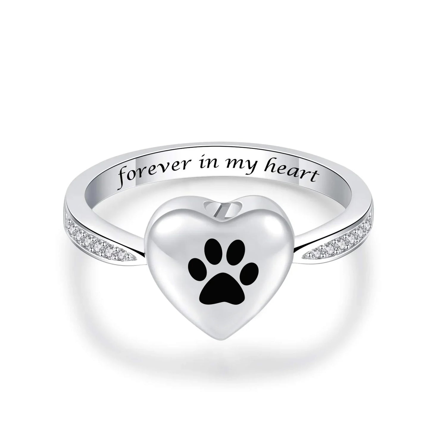 Everlasting Paw Heart Ring