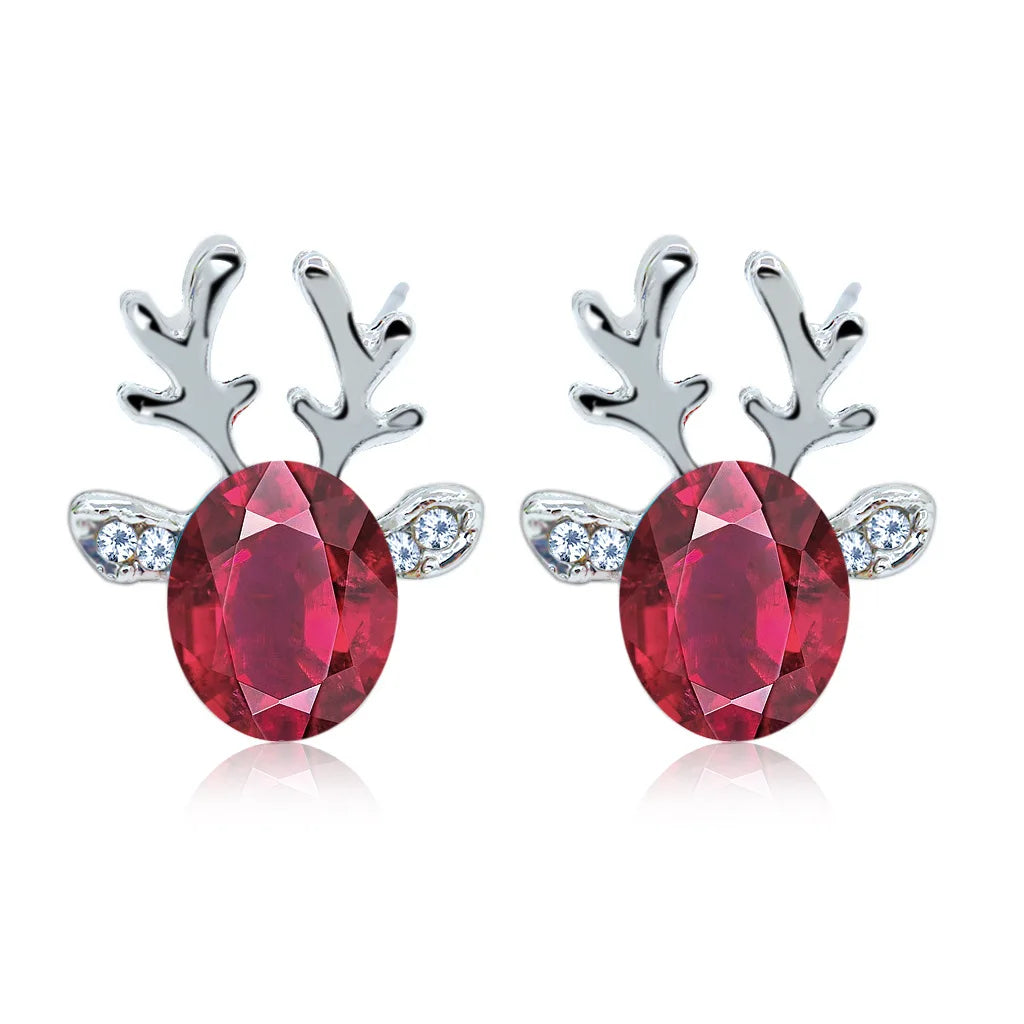 Enchanted Reindeer Crystal Studs