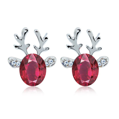 Enchanted Reindeer Crystal Studs