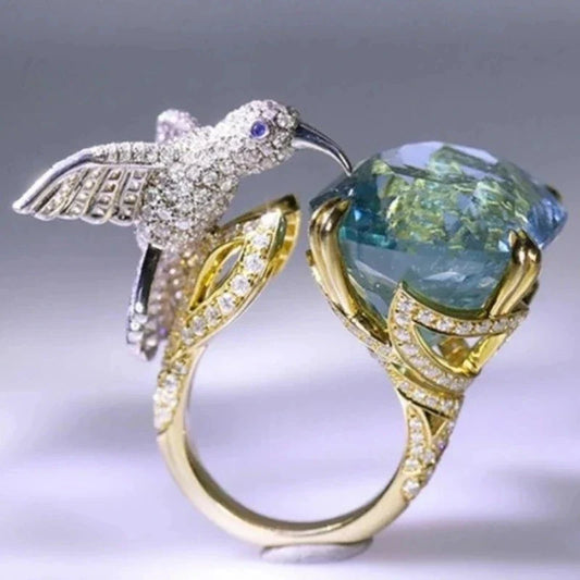 Celestial Hummingbird Ring
