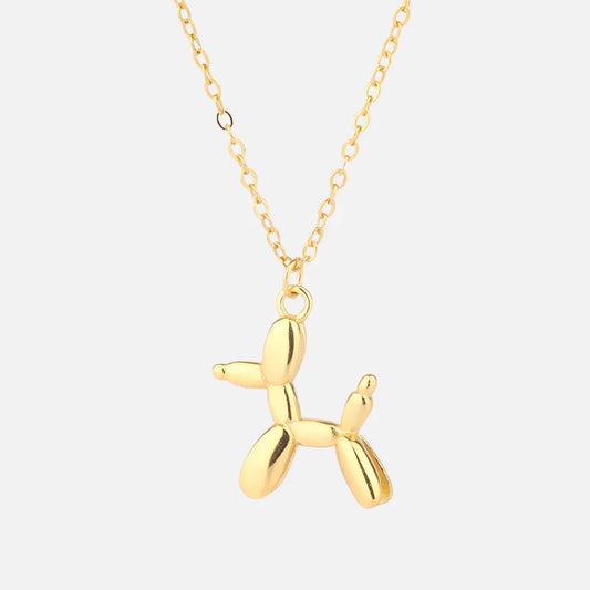 JUNO – Elegant Necklace with Charming Balloon Dog Pendant in Radiant Gold Look