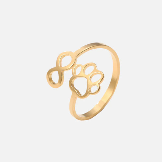 AYLA – Elegant Adjustable Infinity Paw Ring Made of High-Quality Stainless Steel