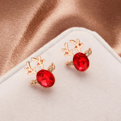 Enchanted Reindeer Crystal Studs