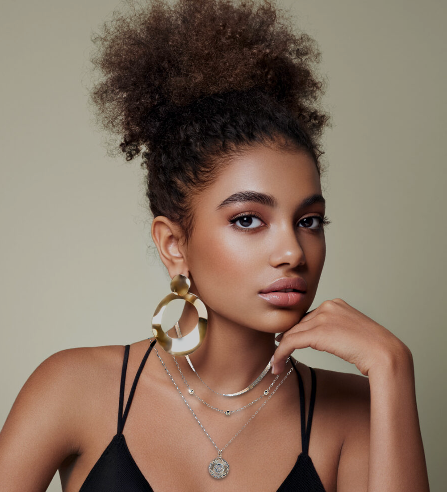 Three-Layered Round Silver Necklace