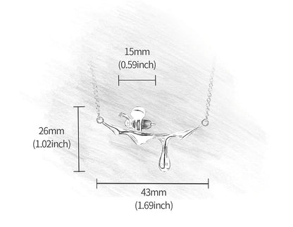 Golden Nectar Bee Necklace