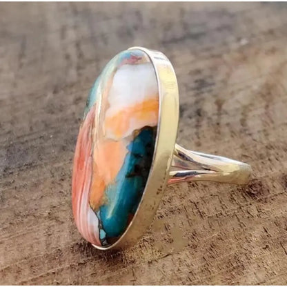 Timeless Colorful Opal Ring | Gold