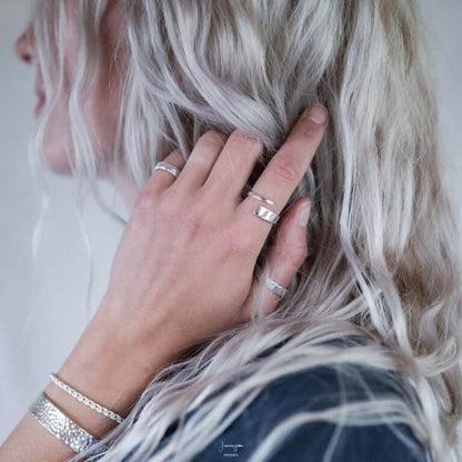 Adjustable Simple Silver Ring