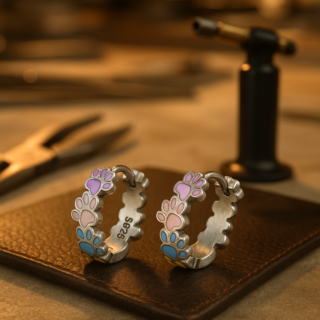 Whimsical Paws Hoops