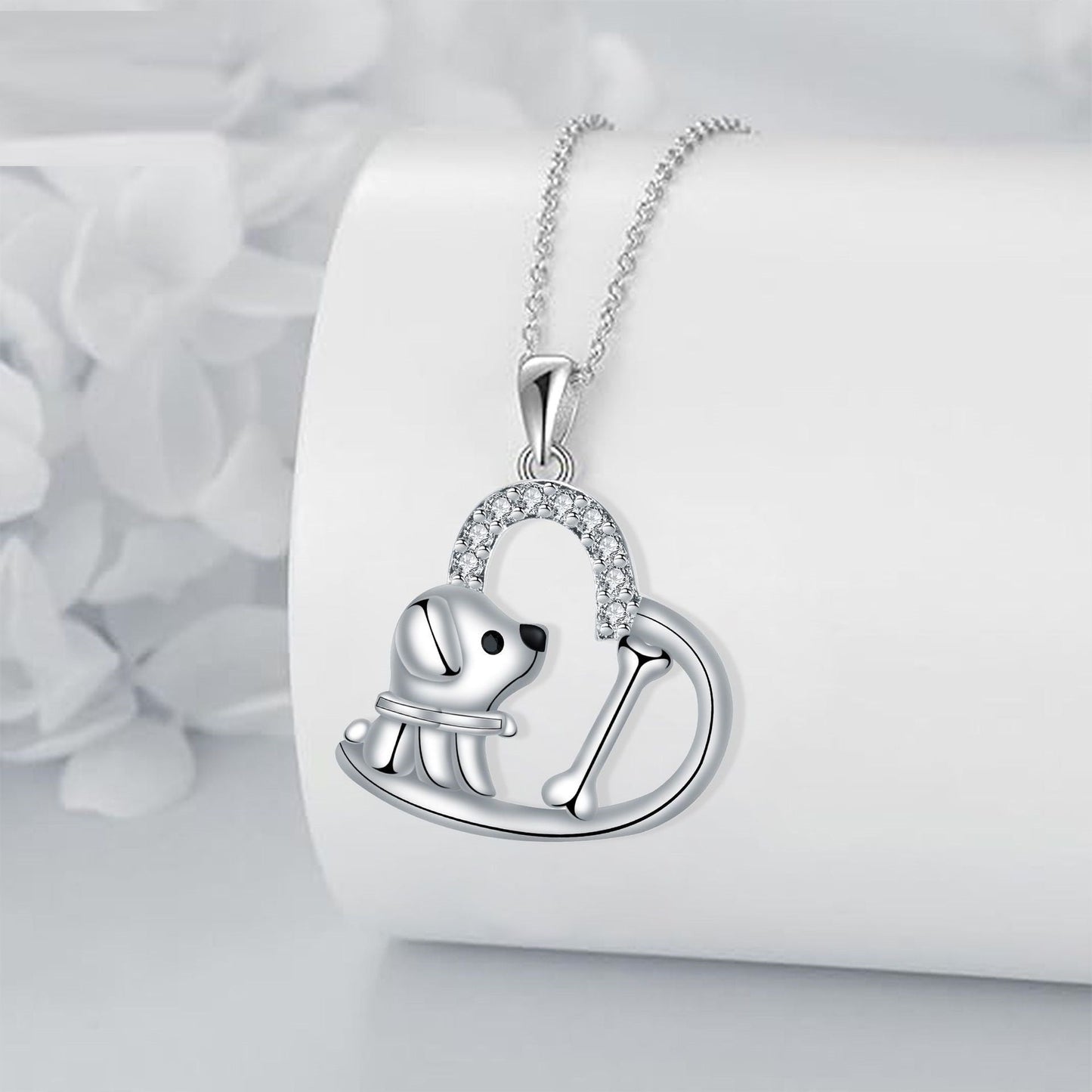 Charming Canine Heart Pendant