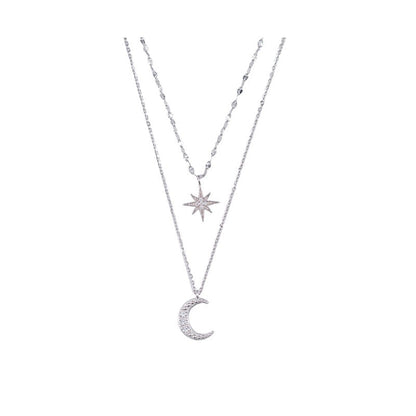 Double Moon | Double Necklace Moonlight Silver