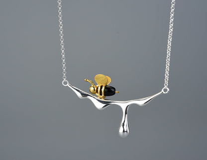 Golden Nectar Bee Necklace