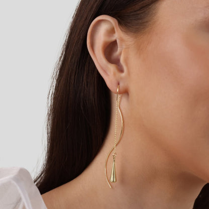 Teardrop Shaped Fringe Earrings
