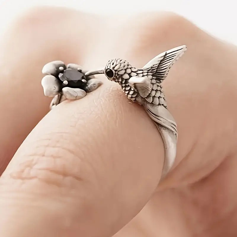 Whimsical Hummingbird Ring