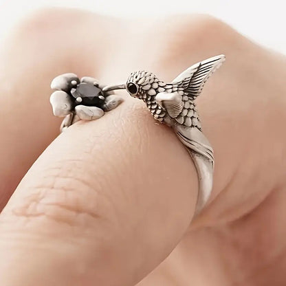Whimsical Hummingbird Ring