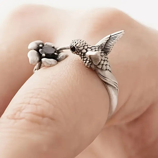 Whimsical Hummingbird Ring