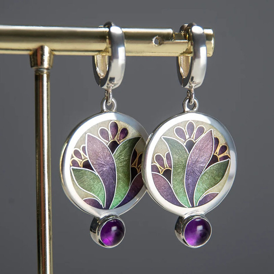 Lila Crystal Boho Earrings
