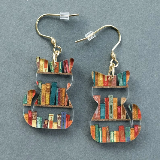 NINOU - Playful Colorful Vintage Cat Earrings for Stylish Accents