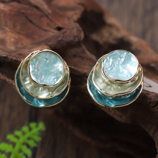 Hand-Painted Laurel Earrings