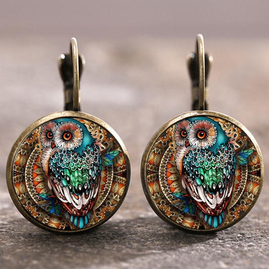 Whimsical Owl Charm Earrings