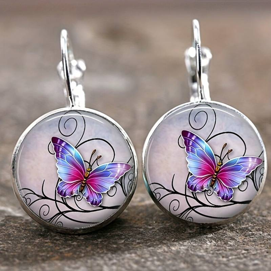 Whimsical Crystal Butterfly Earrings