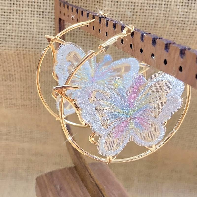 Whispering Petals Hoop Earrings