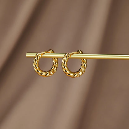 Luna Gold Twist Earrings