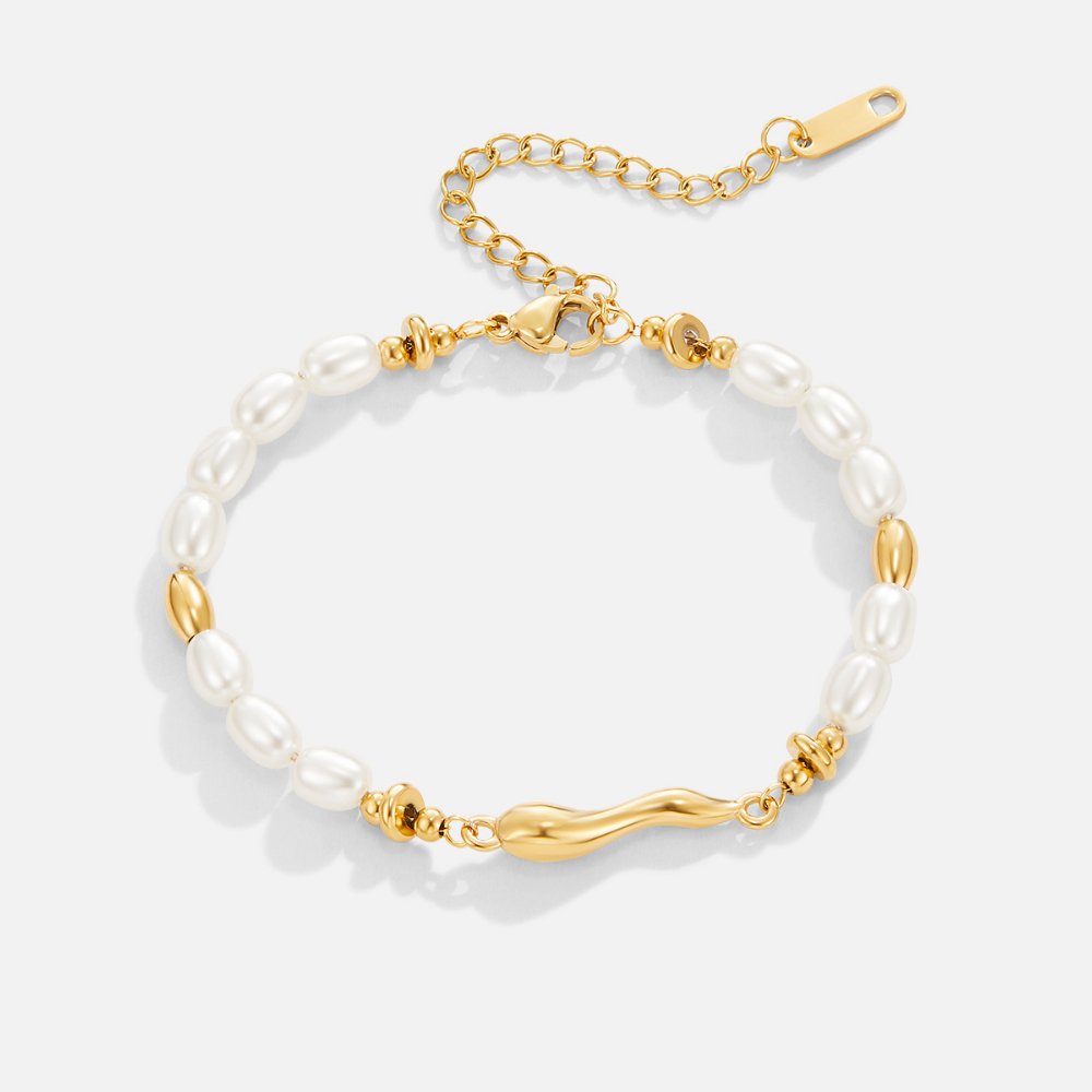 Love freshwater pearl bracelet