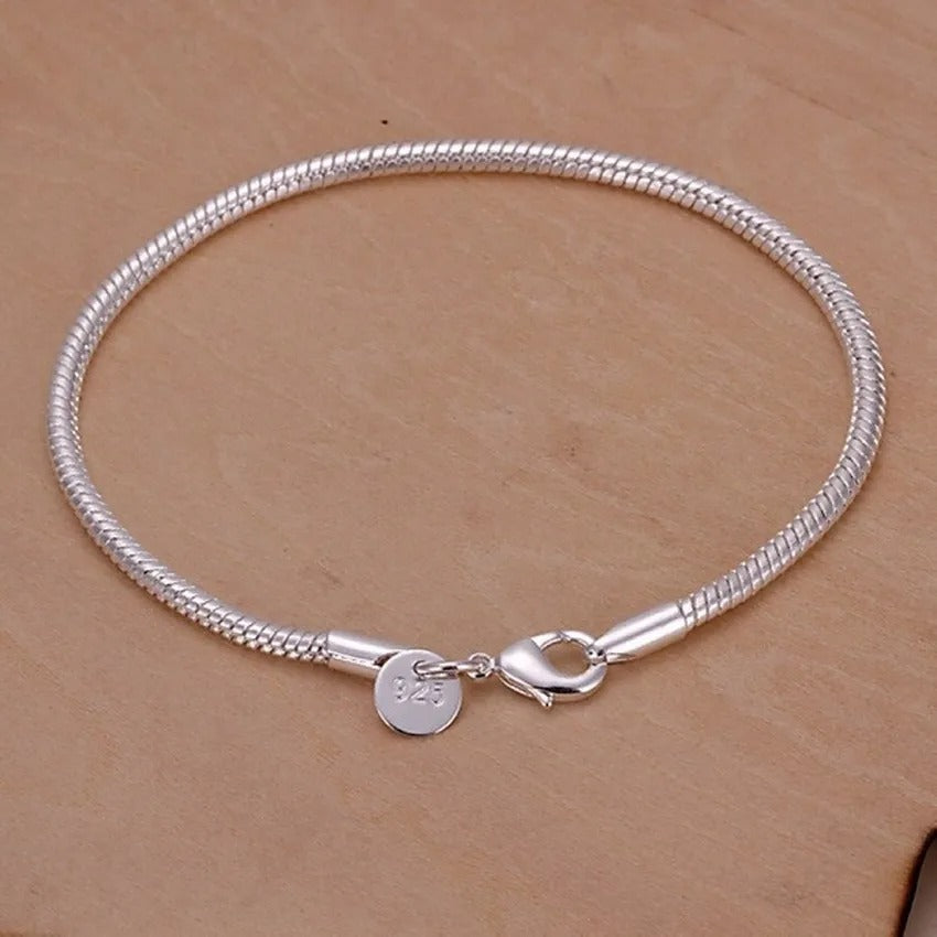 Simple Silver Bracelet with Single Candle Holder
